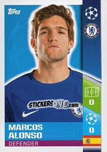 Sticker Marcos Alonso - UEFA Champions League 2017-2018 - Topps