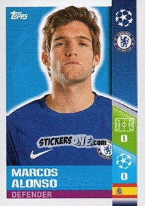 Sticker Marcos Alonso - UEFA Champions League 2017-2018 n. 122 - Topps