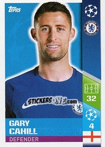 Sticker Gary Cahill - UEFA Champions League 2017-2018 n. 124 - Topps