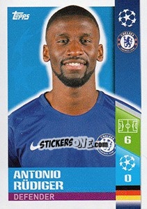 Sticker Antonio Rüdiger - UEFA Champions League 2017-2018 n. 125 - Topps