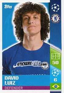 Sticker David Luiz - UEFA Champions League 2017-2018 n. 126 - Topps
