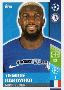 Sticker Tiémoué Bakayoko - UEFA Champions League 2017-2018 n. 127 - Topps