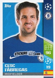 Sticker Cesc Fàbregas - UEFA Champions League 2017-2018 n. 129 - Topps