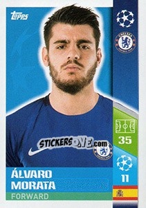 Sticker Álvaro Morata - UEFA Champions League 2017-2018 n. 135 - Topps