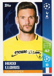 Sticker Hugo Lloris - UEFA Champions League 2017-2018 - Topps