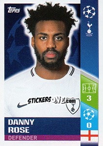 Sticker Danny Rose - UEFA Champions League 2017-2018 n. 141 - Topps
