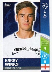 Sticker Harry Winks - UEFA Champions League 2017-2018 n. 146 - Topps