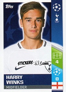 Sticker Harry Winks - UEFA Champions League 2017-2018 - Topps