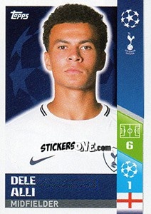 Sticker Dele Alli - UEFA Champions League 2017-2018 n. 149 - Topps