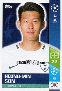 Sticker Heung-Min Son - UEFA Champions League 2017-2018 - Topps