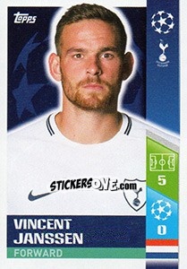 Sticker Vincent Janssen - UEFA Champions League 2017-2018 n. 153 - Topps