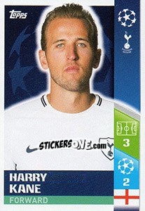Sticker Harry Kane - UEFA Champions League 2017-2018 - Topps