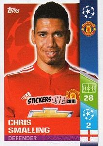 Sticker Chris Smalling - UEFA Champions League 2017-2018 n. 181 - Topps