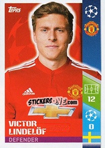 Sticker Victor Lindelöf - UEFA Champions League 2017-2018 n. 182 - Topps