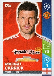 Sticker Michael Carrick - UEFA Champions League 2017-2018 n. 183 - Topps