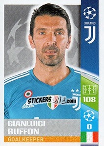 Sticker Gianluigi Buffon - UEFA Champions League 2017-2018 n. 196 - Topps