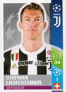 Sticker Stephan Lichtsteiner - UEFA Champions League 2017-2018 n. 198 - Topps