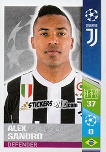 Sticker Alex Sandro - UEFA Champions League 2017-2018 n. 199 - Topps