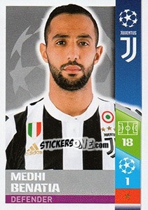 Sticker Medhi Benatia - UEFA Champions League 2017-2018 n. 202 - Topps