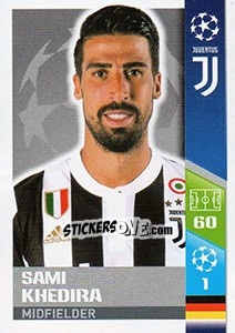 Sticker Sami Khedira - UEFA Champions League 2017-2018 n. 203 - Topps
