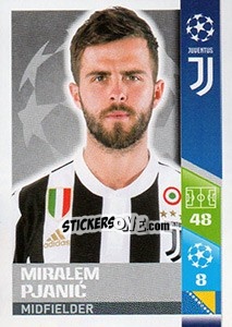 Sticker Miralem Pjanic - UEFA Champions League 2017-2018 n. 205 - Topps