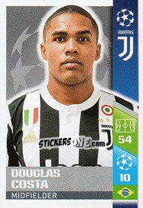 Sticker Douglas Costa - UEFA Champions League 2017-2018 n. 207 - Topps