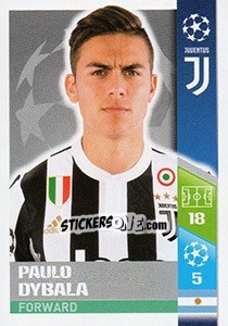 Sticker Paulo Dybala - UEFA Champions League 2017-2018 n. 209 - Topps