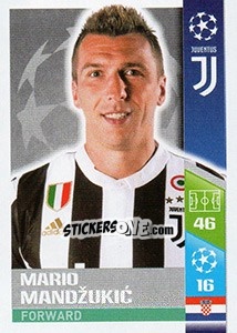 Sticker Mario Mandžukic - UEFA Champions League 2017-2018 n. 211 - Topps