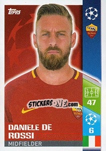 Sticker Daniele De Rossi - UEFA Champions League 2017-2018 n. 224 - Topps