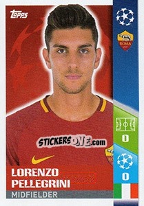 Sticker Lorenzo Pellegrini - UEFA Champions League 2017-2018 n. 227 - Topps