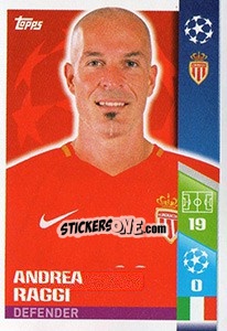 Sticker Andrea Raggi - UEFA Champions League 2017-2018 n. 235 - Topps