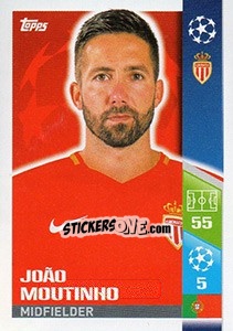 Sticker João Moutinho - UEFA Champions League 2017-2018 n. 243 - Topps