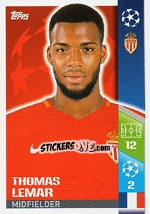 Sticker Thomas Lemar - UEFA Champions League 2017-2018 n. 245 - Topps