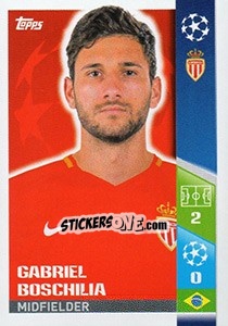 Sticker Gabriel Boschilia - UEFA Champions League 2017-2018 - Topps