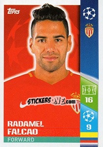 Sticker Radamel Falcao - UEFA Champions League 2017-2018 n. 249 - Topps