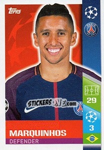Sticker Marquinhos - UEFA Champions League 2017-2018 n. 258 - Topps