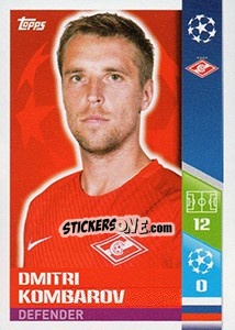 Sticker Dmitri Kombarov - UEFA Champions League 2017-2018 n. 274 - Topps