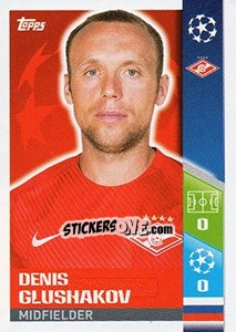 Sticker Denis Glushakov - UEFA Champions League 2017-2018 n. 279 - Topps