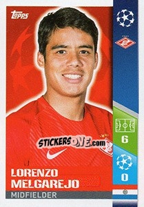 Sticker Lorenzo Melgarejo - UEFA Champions League 2017-2018 n. 285 - Topps