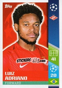 Sticker Luiz Adriano - UEFA Champions League 2017-2018 n. 286 - Topps