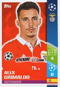 Sticker Álex Grimaldo - UEFA Champions League 2017-2018 - Topps