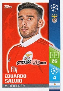 Sticker Eduardo Salvio - UEFA Champions League 2017-2018 - Topps