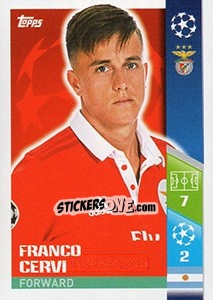 Sticker Franco Cervi - UEFA Champions League 2017-2018 n. 303 - Topps