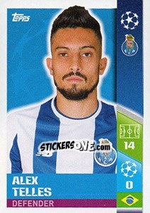 Sticker Alex Telles - UEFA Champions League 2017-2018 n. 313 - Topps
