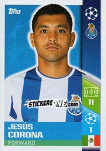 Sticker Jesús Corona - UEFA Champions League 2017-2018 n. 321 - Topps
