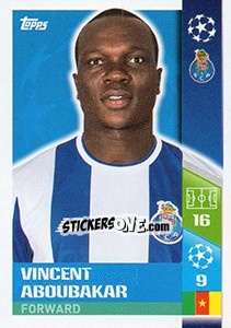 Sticker Vincent Aboubakar - UEFA Champions League 2017-2018 - Topps