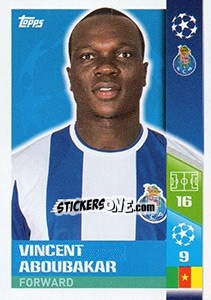 Sticker Vincent Aboubakar - UEFA Champions League 2017-2018 n. 324 - Topps