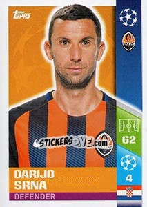 Sticker Darijo Srna - UEFA Champions League 2017-2018 n. 330 - Topps