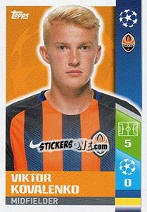Sticker Viktor Kovalenko - UEFA Champions League 2017-2018 n. 337 - Topps