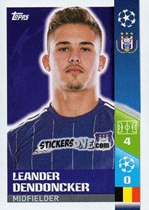Sticker Leander Dendoncker - UEFA Champions League 2017-2018 - Topps
